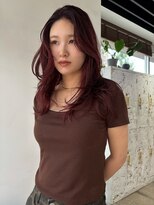 バディヘア リープ(BUDDY HAIR Leap) ボルドー×ミディアムレイヤー