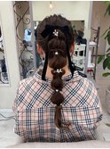 編みおろしヘア