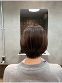 秋色ショートボブ