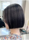 白髪ぼかしハイライト/大人ボブ/似合わせカット