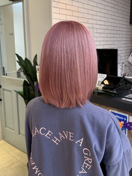 グロウ 渋谷西口(grow) ピンク/ベビーピンク/ローレイヤーボブ