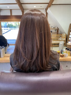 サトシオダクラ(SATOSHI ODAKURA) 透け感レイヤーミディアムロング