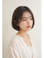 アーダーヘアサロン 森田店(ADER HAIR SALON)&nbsp;ダークブラウンの端正ミニボブ