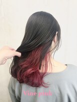 ラッズプラスエイチ(Lads+h)&nbsp;【Lads+h 】大人可愛いインナーカラーバインピンク