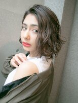 ウェービーグレージュボブ☆