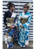 成人式お友達と一緒に♪ゆるふわアップ 和装 振袖
