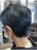 大人のショートヘア×ブルーブラック 2021/7/1[横浜/横浜駅]#