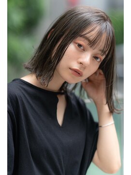 ハバナ 新宿(HAVANA) オリーブベージュ/Aラインボブ/切りっぱなしボブ/外ハネボブ