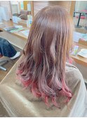 インナーカラーとパーマ