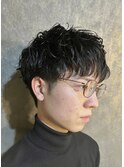 黒髪濡系ウェーブ。 20代/30代/大学生/ビジネス/パーマ