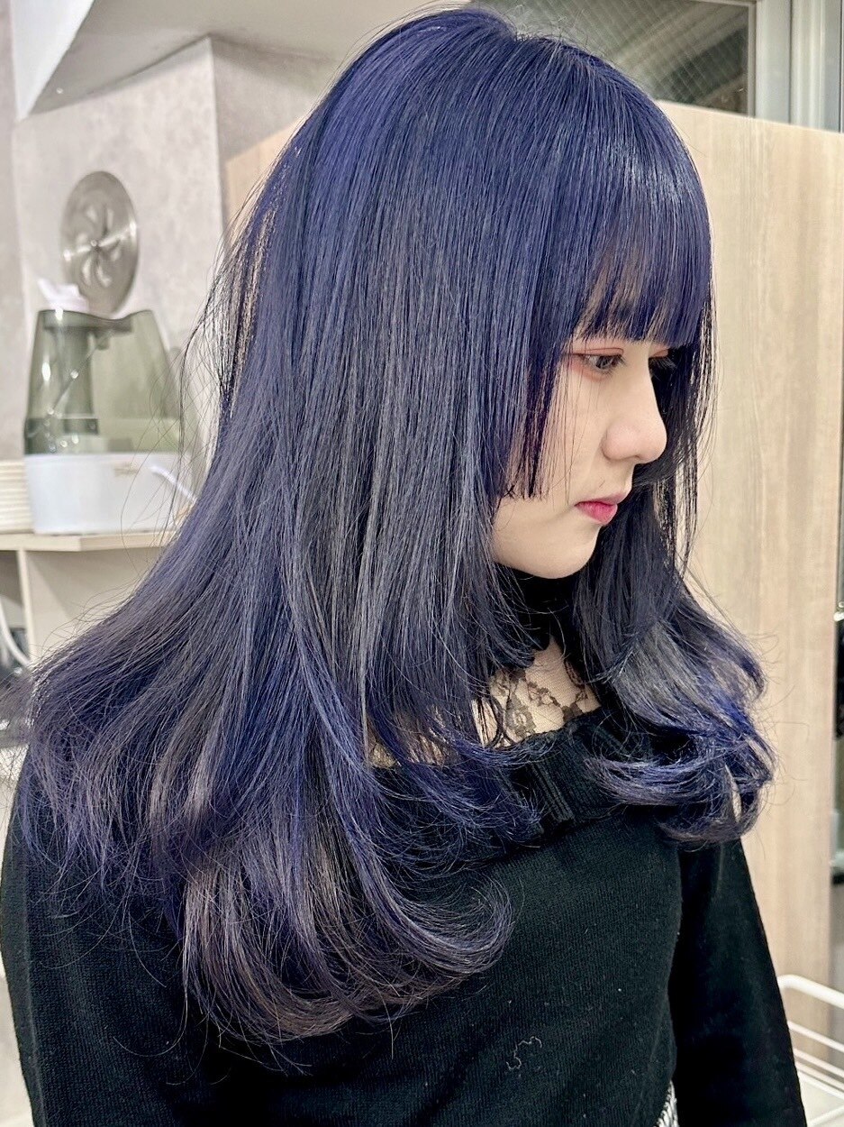 ブルーラベンダー/ブルーブラック/レイヤーカット：L207478661｜ロウル