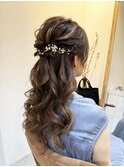 フェミニンハーフアップ＊