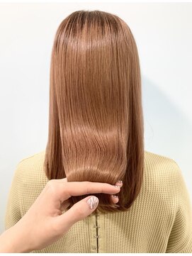 テトラ バイ ネオリーブ 横浜西口店(tetra by neolive) オレンジベージュ ダブルカラー ブリーチ 横浜