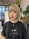 オンザ(ONTHE)の写真/【顔回りのこだわりカット】小顔魅せカット×ハイトーンカラーであなただけの韓国小顔スタイルをGET