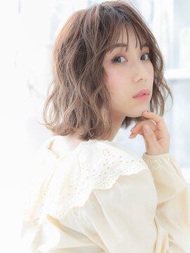 カバーヘア 上尾西口店(COVER HAIR) 細めハイライトくすみベージュ小顔ボブパーマh3上尾20代30代40代