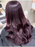 ブリーチなしのダブルカラー ディープパープル