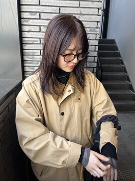 ロティー 天神(loty) 【hono】カシスブラウン/顔周りレイヤー/艶カラー