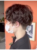刈り上げマッシュ スパイラルパーマ