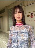 【Andco】 小顔フェイスレイヤーカットスモーキーブラウン