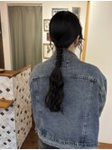 タイトポニー/ヘアアレンジ/結婚式ヘア/ヘアセット