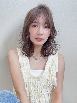 トマト(TOMTO) 【RENA】コテ巻き風パーマ_レイヤーカット