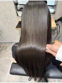 丸型◎髪質改善カラーで作るアッシュベージュ[稲毛駅/白髪染め]