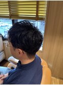自然なスパイラルパーマ