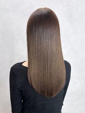 美髪おくれ毛韓国前髪カットヘアロング_ba550441