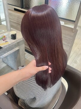 ジャストビューティマカロン 上大岡(Just Beauty macaron) 【nagi】ブリーチなしダブルカラー/ワインレッド