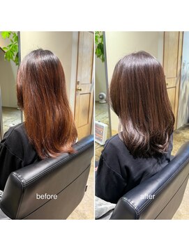 ヘアサロン ピース(hair salon PIECE) 艶カラー　グレージュ　ミディアムレイヤー