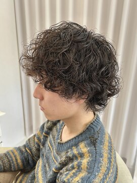 サイクル(CYCLE) MEN’S/リバースセンターパート/ニュアンスパーマ/伊勢崎