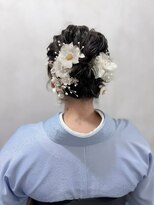 ラトリエコンタン(L´atelier Content) 水引 金箔 成人式ヘア 卒業式ヘア 袴ヘア ショートをアップに