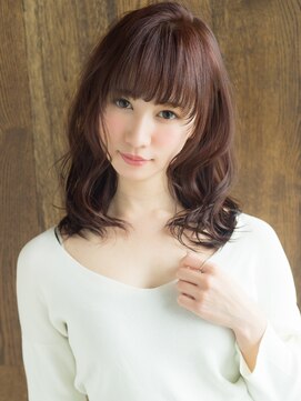 エル(LE) ひし形シルエットグレージュエアリーセミロング