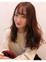 ザブックハンドサロン(The book hand salon)&nbsp;ピンクブラウン×セミロング