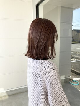 ナンバー(number+) 大人可愛い髪質改善カラーラベンダーベージュ毛先パーマ透明感