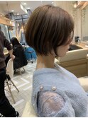 【佐藤健太郎】大人かわいい丸みショート小顔　オリーブアッシュ
