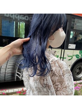 ボアップ 京橋店(boappu) #ブルーカラー　#ブルーヘア　#青　#ブリーチあり