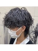 マッシュウルフ×波巻きスパイラル/メンズパーマ/メンズカット