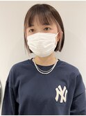 村上/春に大人気!ピンクベージュインナーカラーブリーチボブ