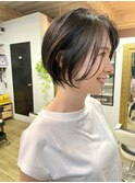 NUDE 黒髪 丸みショート くびれショート 大人ショートボブ
