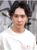 【buZon ブゾン】波巻きマッシュパーマ×アッシュブラック