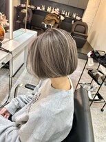 ブレンド 渋谷(BLend)&nbsp;ハイライトカラーマチルダボブインナーグレージュ前髪