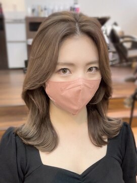 ライズ バイ レボ 柏店(RISE by REVO) 大人かわいい/レイヤーロング/グレーベージュ/前髪パーマ/柏