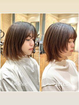 ビュートリアム265(BEAUTRIUM 265) ウルフボブ 姫カットボブ ナチュラルウルフ 外ハネボブ 顔まわり