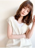 ミディアムワンカールパーマスタイル ○堀越太真樹