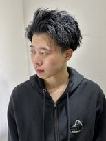 ノイセル 西本町(Noisyle) ☆メンズアップバング無造作ショート長めスパイキーショート