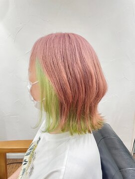 カノン(kanon) 【kanon松戸】青木優歩 桜ピンク×黄緑インナー