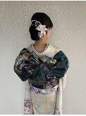 シンプル 綺麗め 振袖 ヘアスタイル