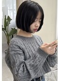 タッセルボブ韓国ボブブルーブラック