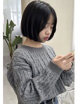 ピノ(pino.)&nbsp;タッセルボブ韓国ボブブルーブラック